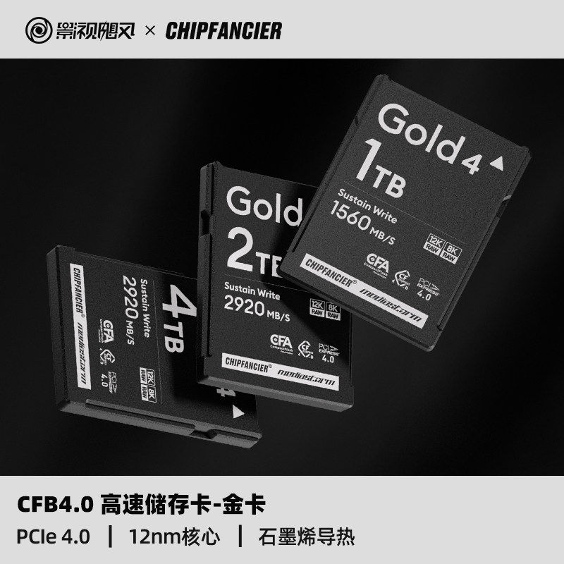 Совместная карта памяти CFB Gold Card 4.0 для кино и телевидения Hurricane &CHIPFANCIER высокоскоростная карта памяти 1 ТБ/2 ТБ/4 ТБ