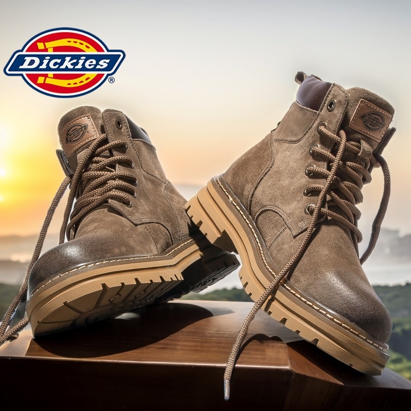 Мужские ботинки Dickies Martin; новинка 2025 года; кожаная осенняя мужская обувь; мужские ботинки с высоким берцем и увеличенной талией; мужские
