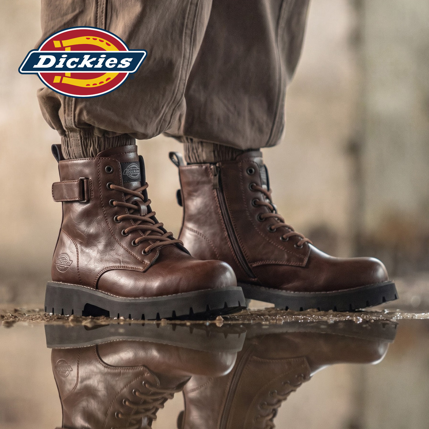 Ботинки Dickies Martin, мужские ботинки, новинка 2026 года, мужские кожаные ботинки, осенняя мужская обувь из натуральной кожи с высоким берцем