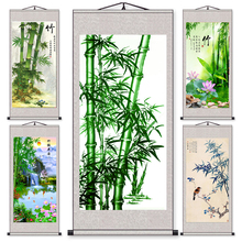 Zheng Banqiao Bamboo Decoration Hanging Painting Feng Shui Hotel Vertical Version Living Room and Study Back