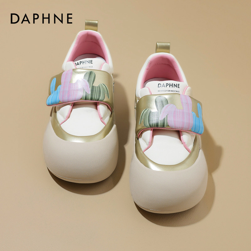 Женские кроссовки Daphne; новинка 2026 года; сезон весна-осень; женская обувь на липучках; модная универсальная обувь на толстой подошве; уродливые милые туфли-лодочки