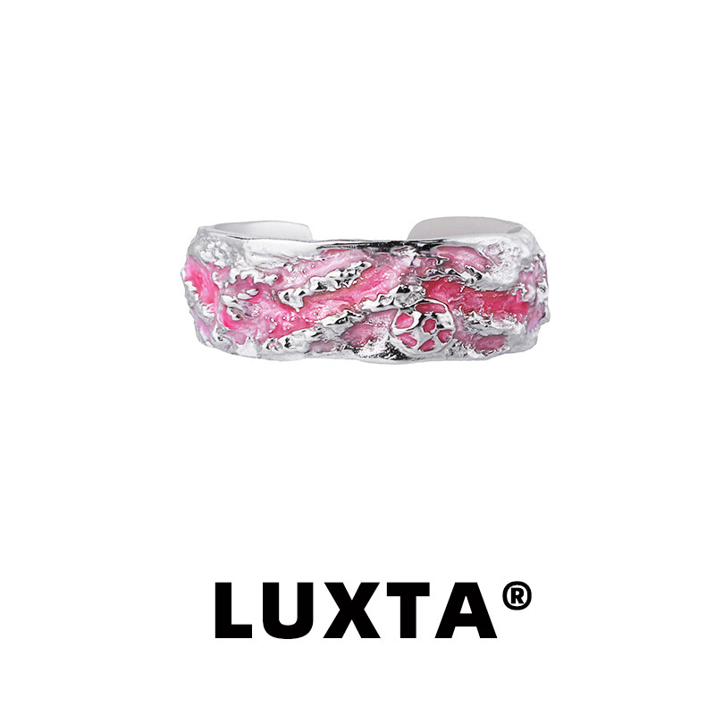 Оригинальное кольцо glacier из розового стерлингового серебра LUXTA для мужчин и женщин с одинаковым регулируемым отверстием в стиле хип-хоп высокого класса