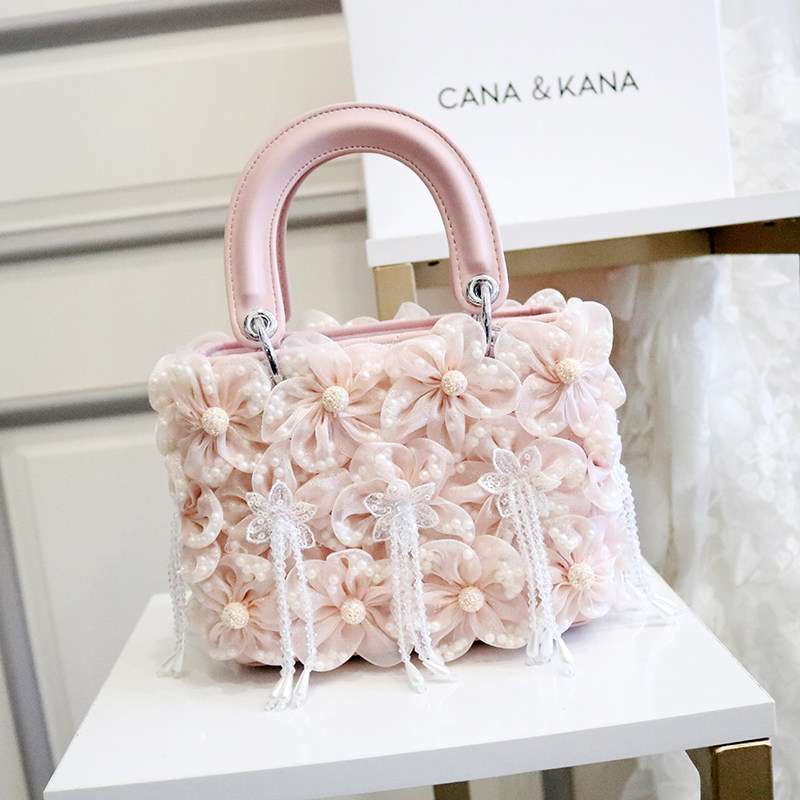CANA&KANA нишевый дизайн, тяжелая промышленность, сказочная сумка с цветочной кисточкой, переносная сумка-мессенджер принцессы на одно плечо в западном стиле