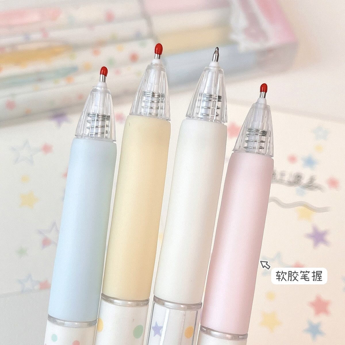 Оригинальная гелевая ручка simple серии press pen в радужный горошек, высококачественная гелевая ручка ST pen test, новый тест для заметок учащихся в штучной упаковке, специальная ручка для занятий в младших и старших классах, шариковая ручка