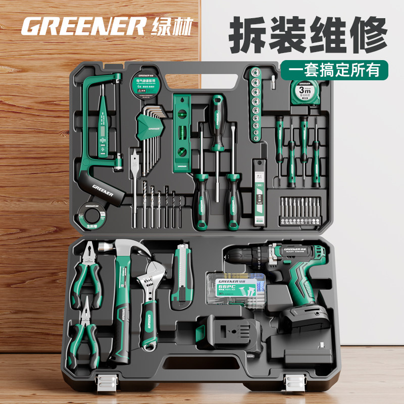 Lvlin Hardware Tool Set Бытовой набор инструментов для ремонта Многофункциональный бытовой электрик Деревообрабатывающая электродрель Daquan