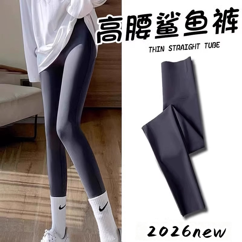 Женская верхняя одежда LYGE shark pants, новинка 2026 года, весенние, осенне-зимние штаны для йоги с высокой талией на животе и бархатные плотные леггинсы