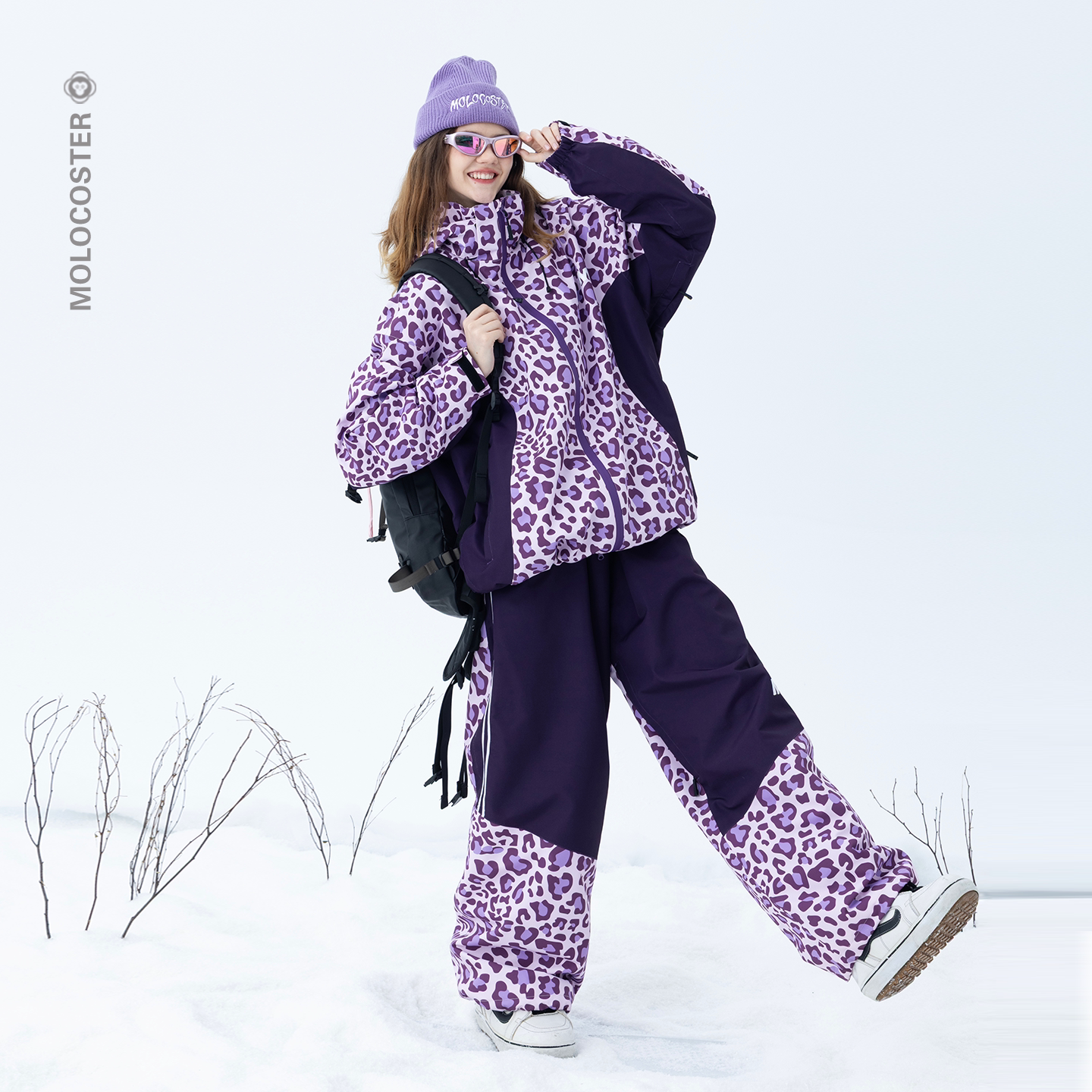 Molocoster West Ape 2526 новый одноместный и двухместный лыжный костюм объемом 3 л, непромокаемый теплый лыжный костюм, свободные лыжные брюки