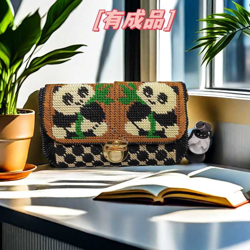 Готовая шерстяная сумка ручной работы из ледяного шелка diy bear mesh bag материальная сумка для ручной вышивки крестом messenger bag