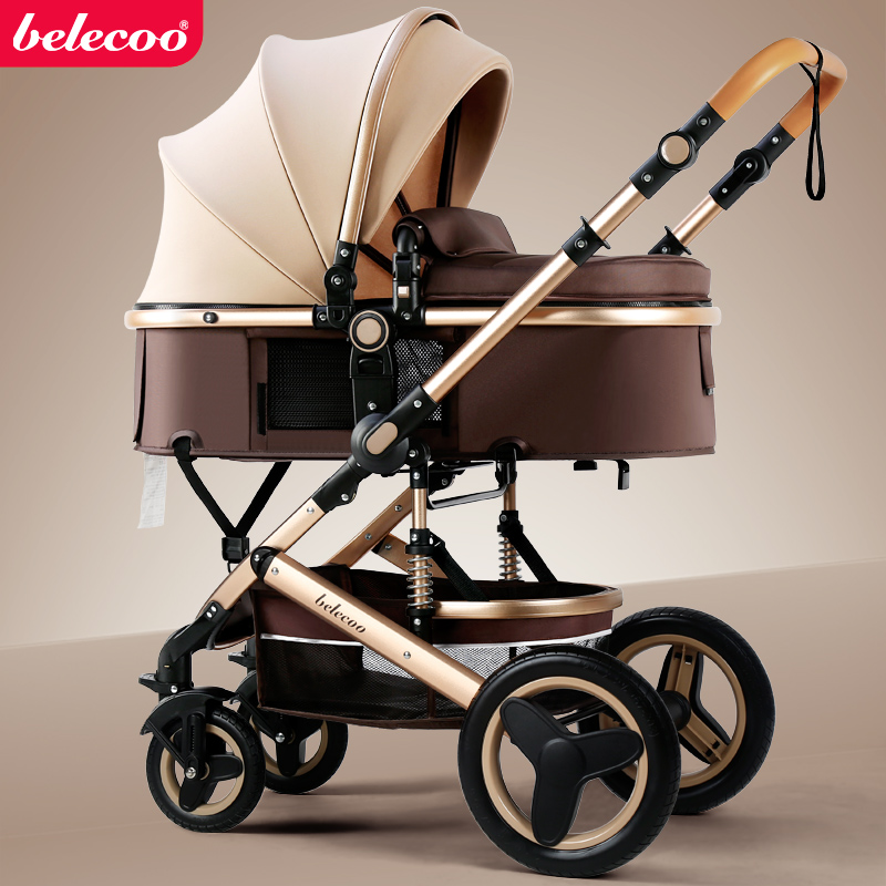 Детская коляска Belle baby может сидеть и лежать, легкая двусторонняя складная коляска с амортизатором для новорожденных