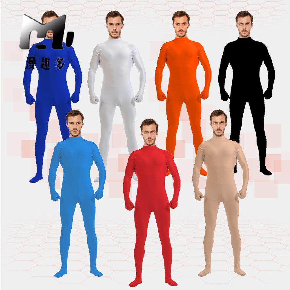 Hot selling tights half-pack jumpsuit zentai solid color clothes dance clothes stage performance clothes