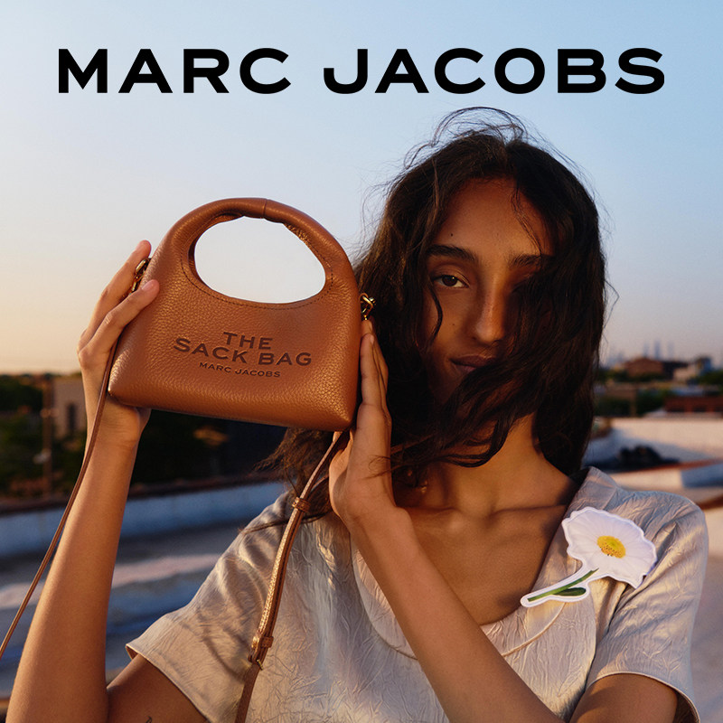 【Новый продукт】 Мини-сумка-мессенджер MARC JACOBS/Mojie SACK из воловьей кожи с надписями, клатч-хобо