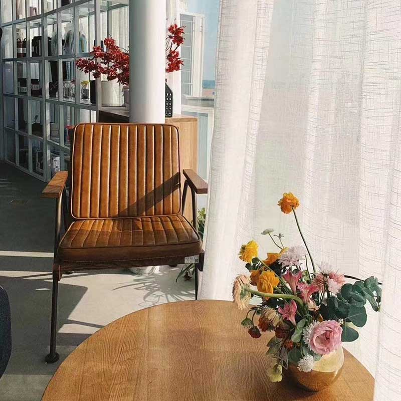 Кофейня диван-кресло из кованого железа для скандинавского отдыха коммерческий ленивый балкон для встреч американский ретро-одноместный двухместный стол и стул
