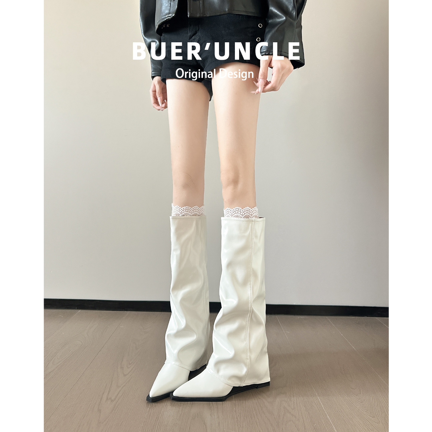 Вариант из овчины!Высокие сапоги в европейском и американском стиле; новинка 2025 года; сезон осень-зима; женские высокие сапоги с острым носком от Maillard; утягивающие брюки с внутренней стороны; длинные сапоги