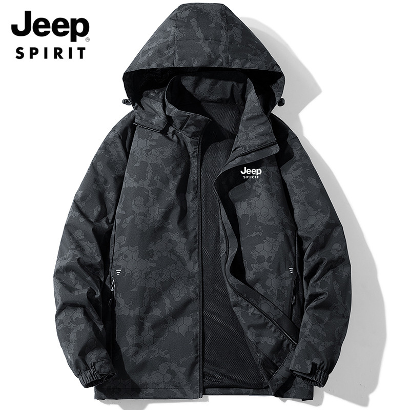 Камуфляжная куртка JEEP Jeep мужская куртка весенне-осенняя ветрозащитная и водонепроницаемая съемная шляпа, уличная альпинистская куртка