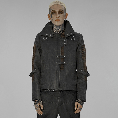 taobao agent ╋魔叹╋PUNKRAVE蒸汽朋克哥特后世界末日风做旧男夹克外套WY1445