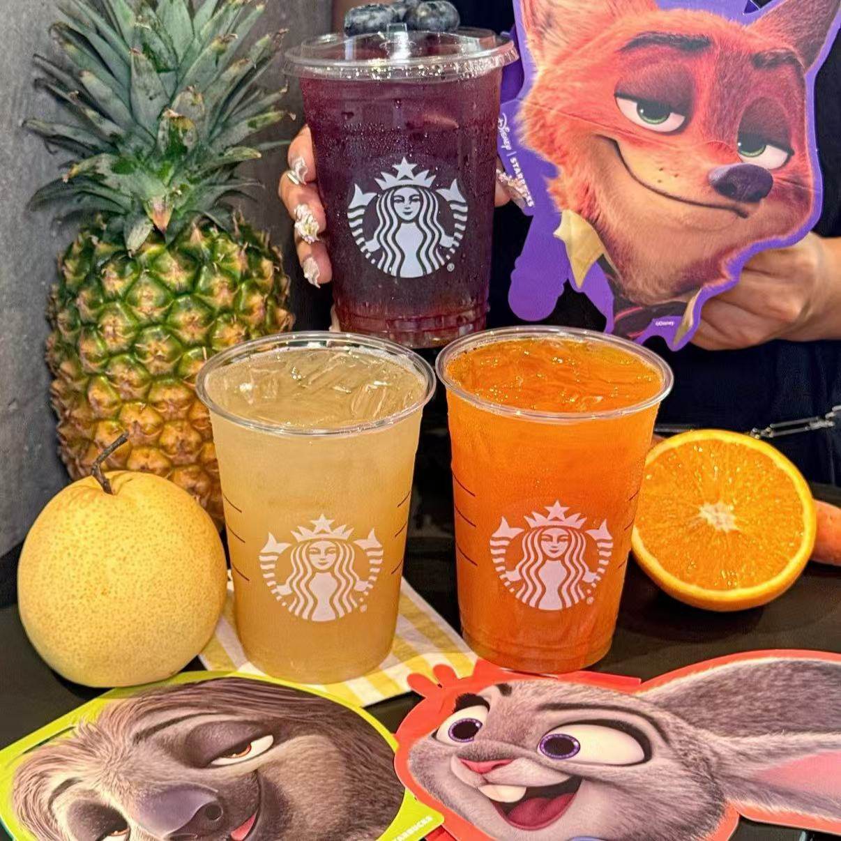 Starbucks Disney пьет грушу Star Amoy Pear/Апельсиновый фрукт / Летний Блюз, Ледяные шарики, Чай и кофе со льдом, Быстрая замена