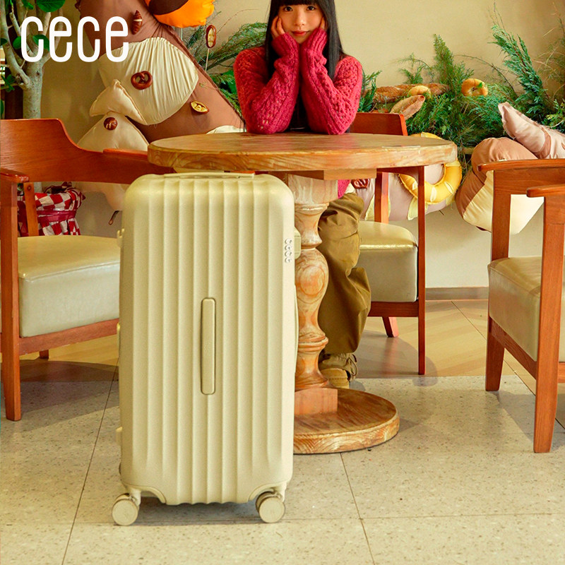 【Коробка твердых конфет】 cece2026 новый чемодан на молнии сверхбольшой емкости, утолщенный чехол-тележка для путешествий