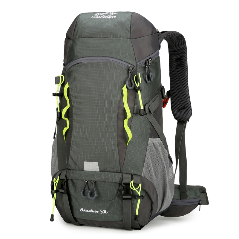 Альпинистская сумка объемом 50 литров со съемной подвеской для переноски уличного рюкзака большой емкости, спортивный рюкзак для мужчин и женщин, походный рюкзак