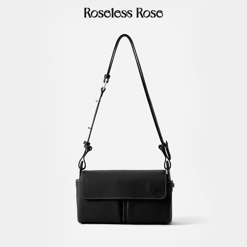 Пленочная сумка RoselessRose серии at this moment из воловьей кожи для поездок на работу на одно плечо, сумка-мессенджер с мягкой подушкой подмышкой