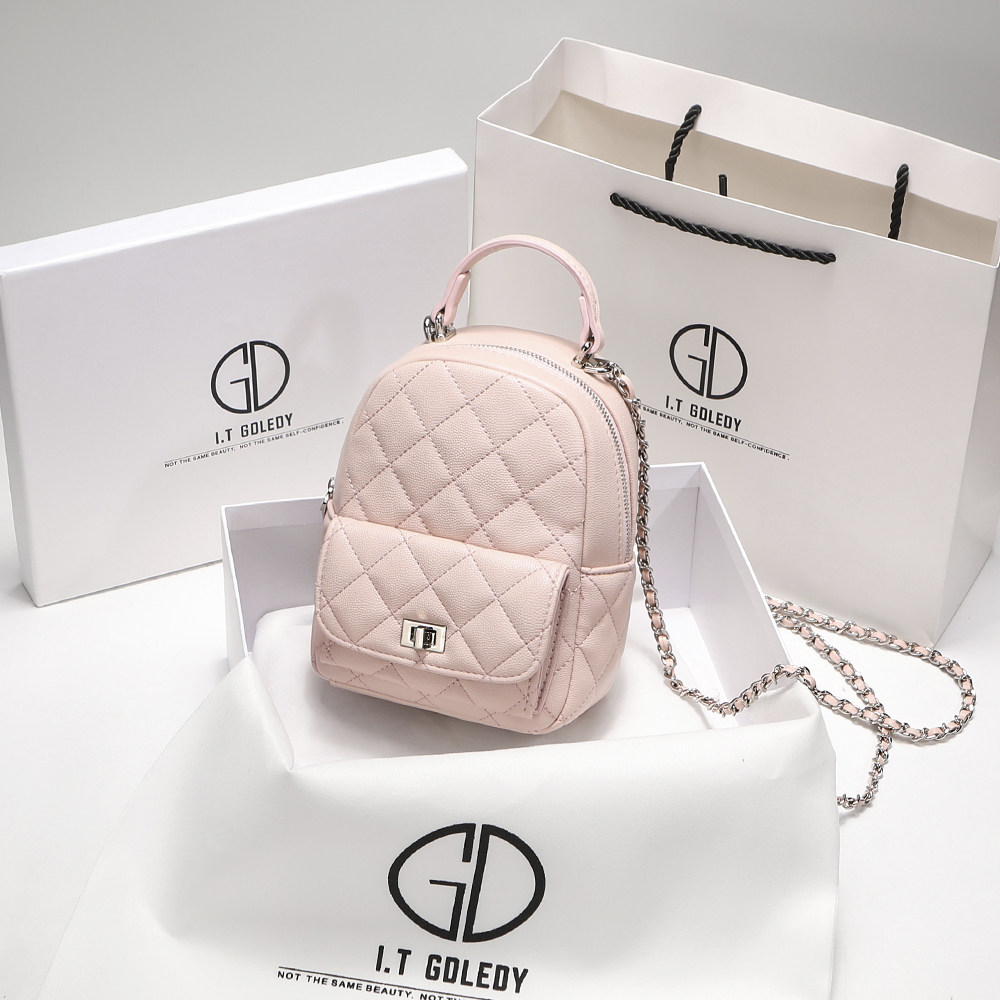 IT GDLEDY bag 2026 новый маленький рюкзак с ароматом ромба на цепочке, милый маленький рюкзак, простая женская сумка