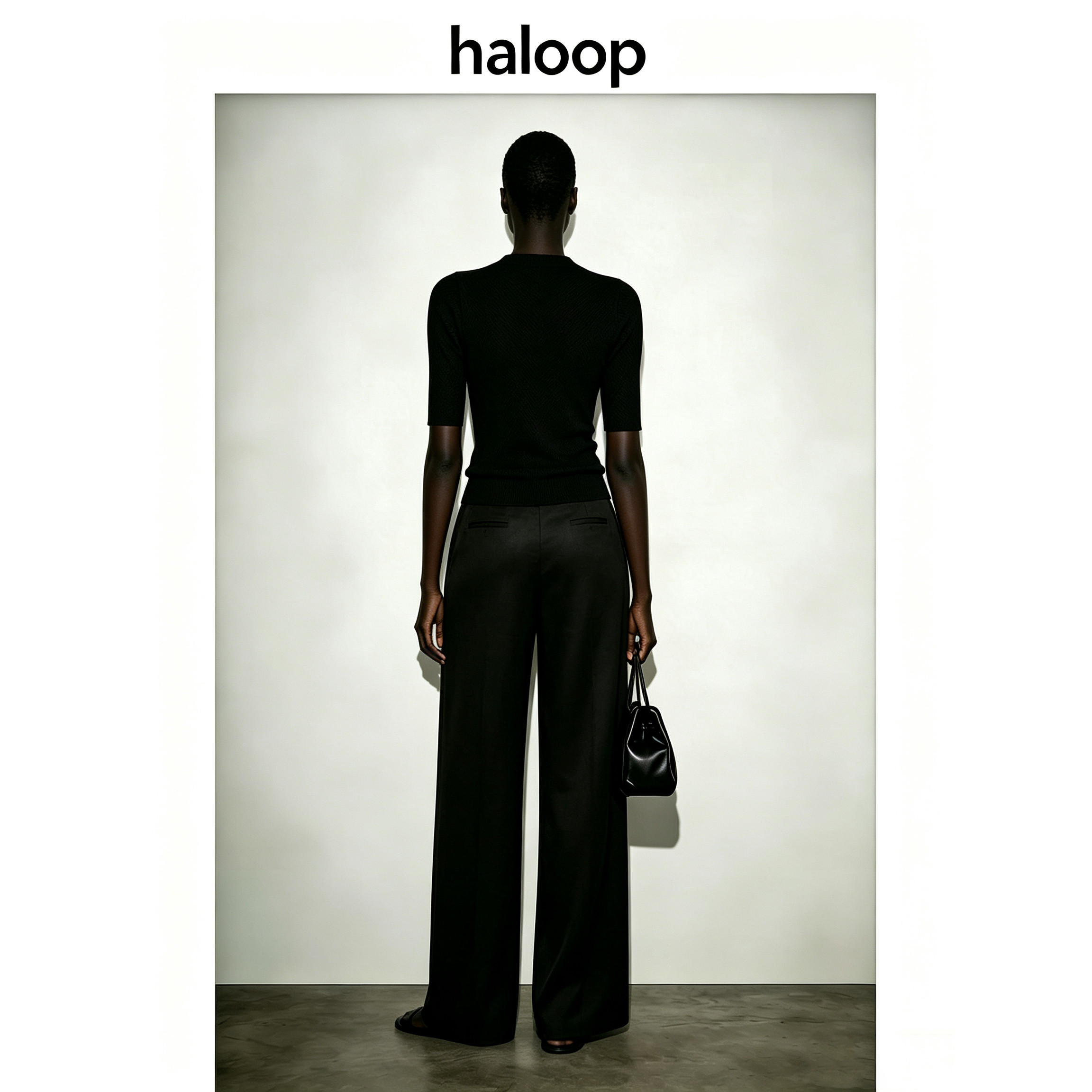 черный классический шерстяной свитер haloop в простом стиле, футболка с V-образным вырезом и короткими рукавами, женский однотонный топ из тонкого трикотажа