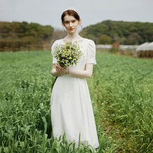 Fan Silan En Moonlight Skirt, Heavenly Silk French Style, White Dress, Female Summer First Love Certificate, Little White Dress