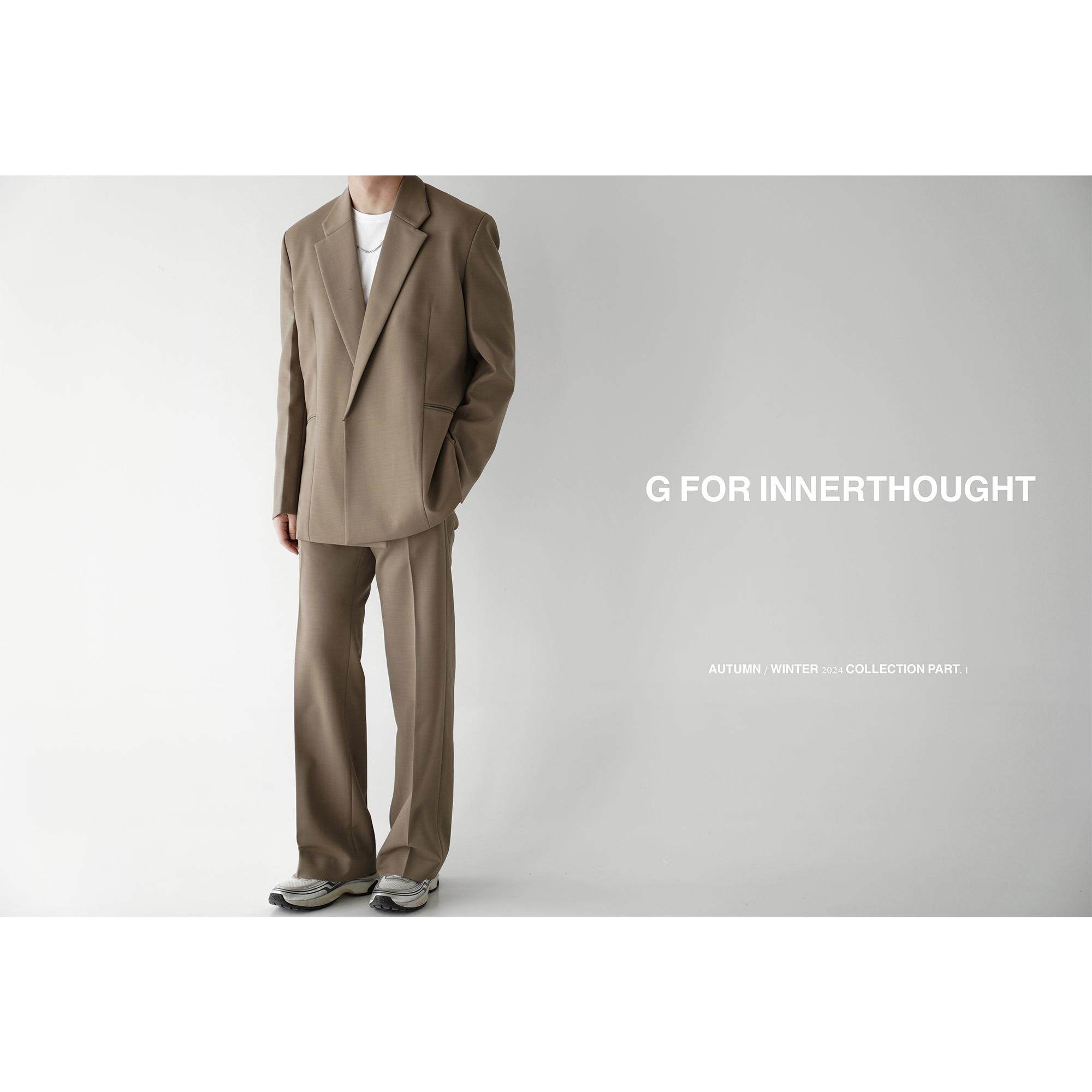 G FOR INNERTHOUGHT импортный двусторонний тканый шерстяной свободный двубортный костюм против морщин для мужчин