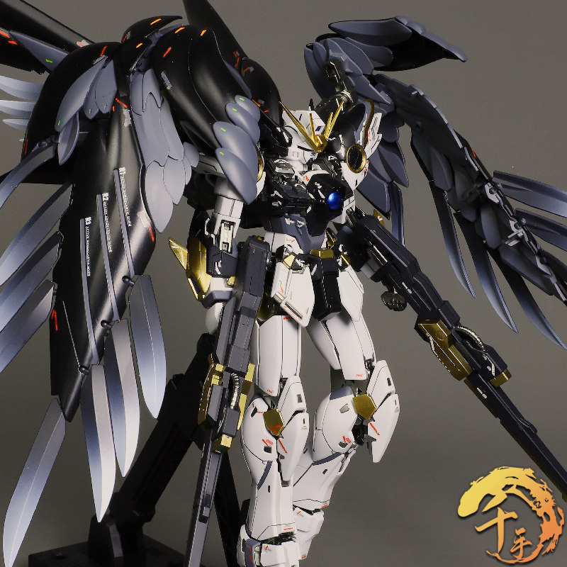 Тысяча рук Bandai Gundam MG Flying Wing Zero ka Версия ручной работы, черная модель сборки Xueji Gundam, Подарок для мальчика
