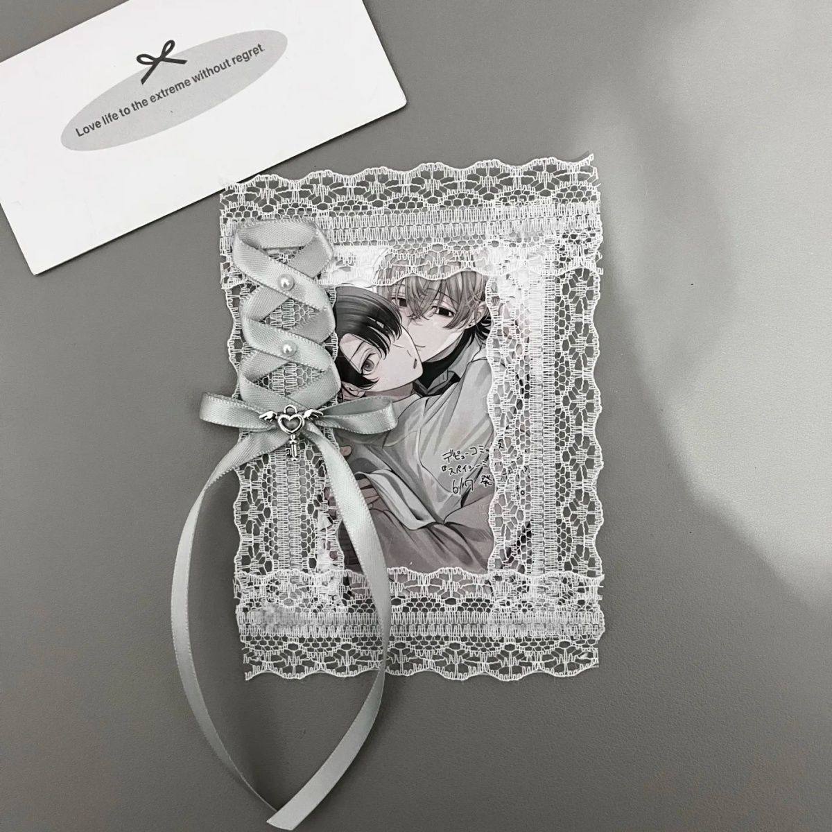 DIY handmade high-quality anime-style 3-inch instant photo holder with Guka lace design, perfect for fans and Instagrammers.
