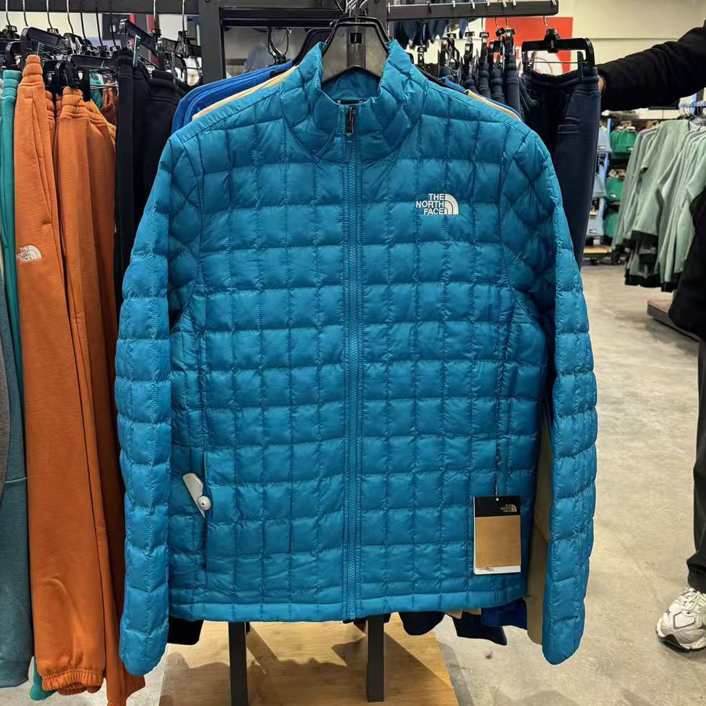 THE NORTH FACE/мужская зимняя вышитая стандартная уличная стеганая теплая хлопчатобумажная куртка North Face с воротником-стойкой