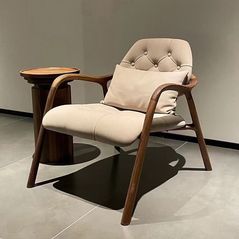 Настраиваемая дизайнерская мебель в новом китайском стиле, североамериканское кресло для отдыха из черного ореха, Дзен, простое глубокое кресло, гостиная, балкон, ленивый