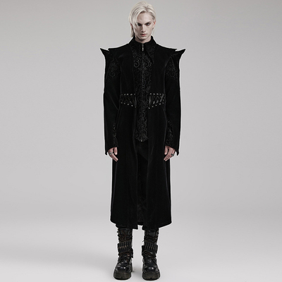 taobao agent ╋魔叹╋ PUNKRAVE朋克哥特GOTHIC蝙蝠领纬平绒男风衣外套 WY1570