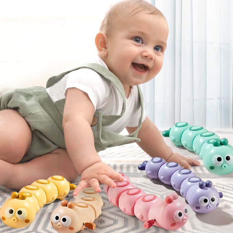 Развивающие заводные игрушки Caterpillar для детей, маленькие животные, которые могут двигаться и бегать, заводные, заводящиеся, для малышей, от 1 до 2 лет