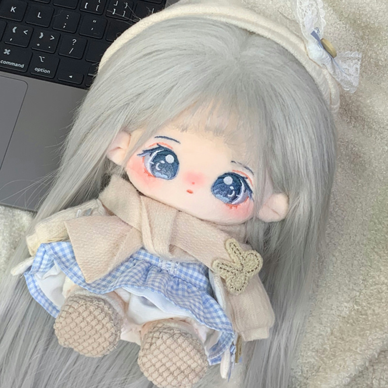 Хлопчатобумажная кукла Lingyue, женская натуральная кукла длиной 20 см, плюшевая игрушка, женская кукла-наряжалка с костью, голый подарок на день рождения для ребенка