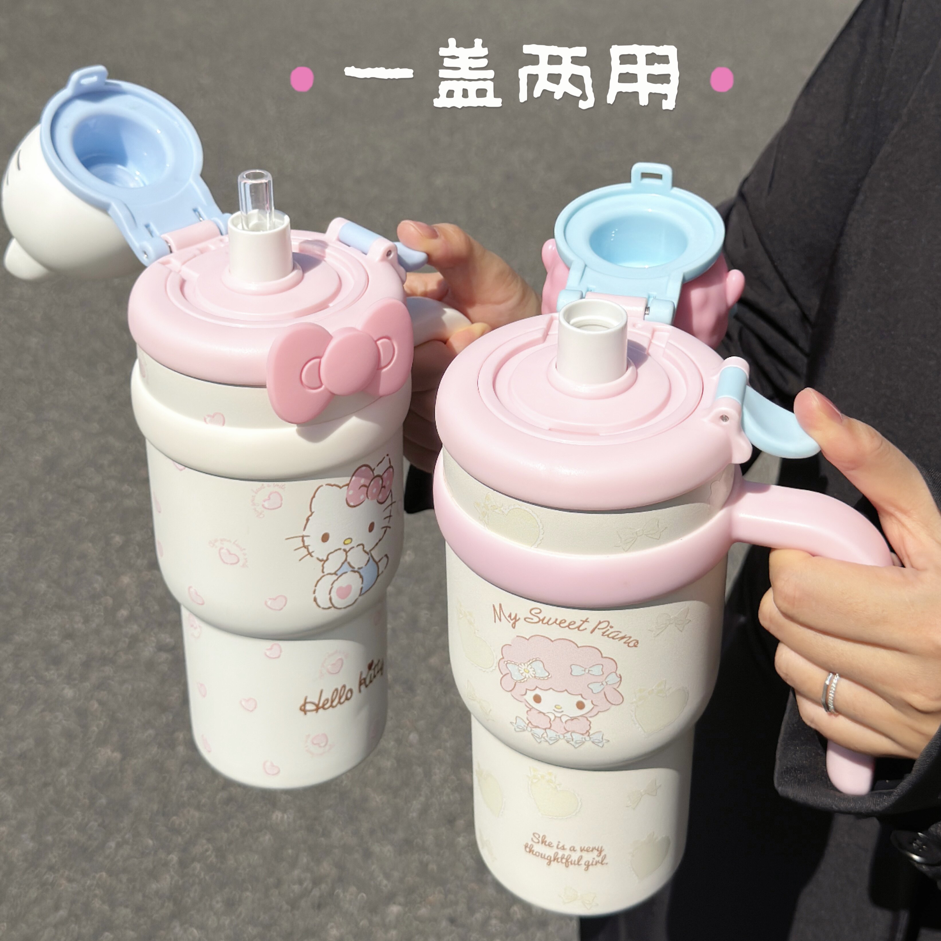 Вакуумная колба Hellokitty girls, соломенная чашка для воды большой емкости, настольная чашка ice tyrant, подарок на день рождения для студентов