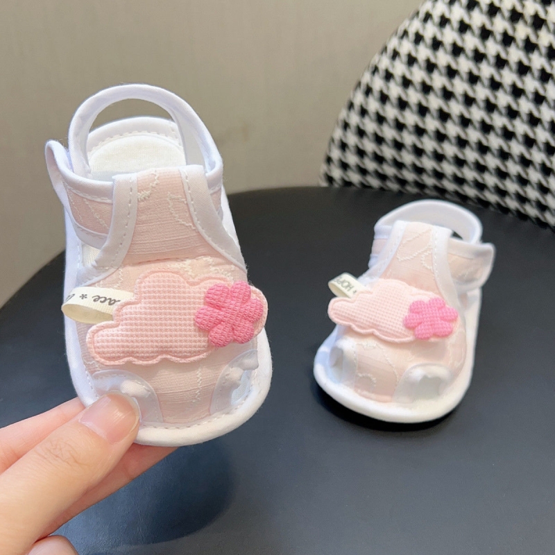 Летняя обувь для маленьких девочек на 1 шаг спереди, милая детская обувь, розовая тонкая подошва для малышей, дышащая мягкая подошва, нескользящая обувь 6