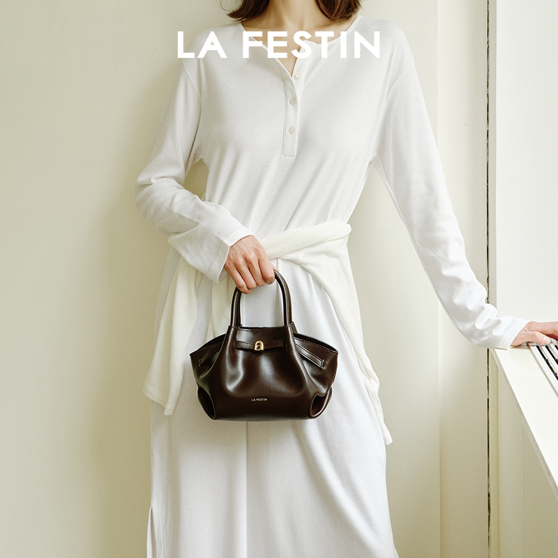 Замшевая сумка Lafestine lazy bag 2025, новая сумка, летняя кожаная сумка-мессенджер для поездок на работу, женская сумка-клецка, сумочка