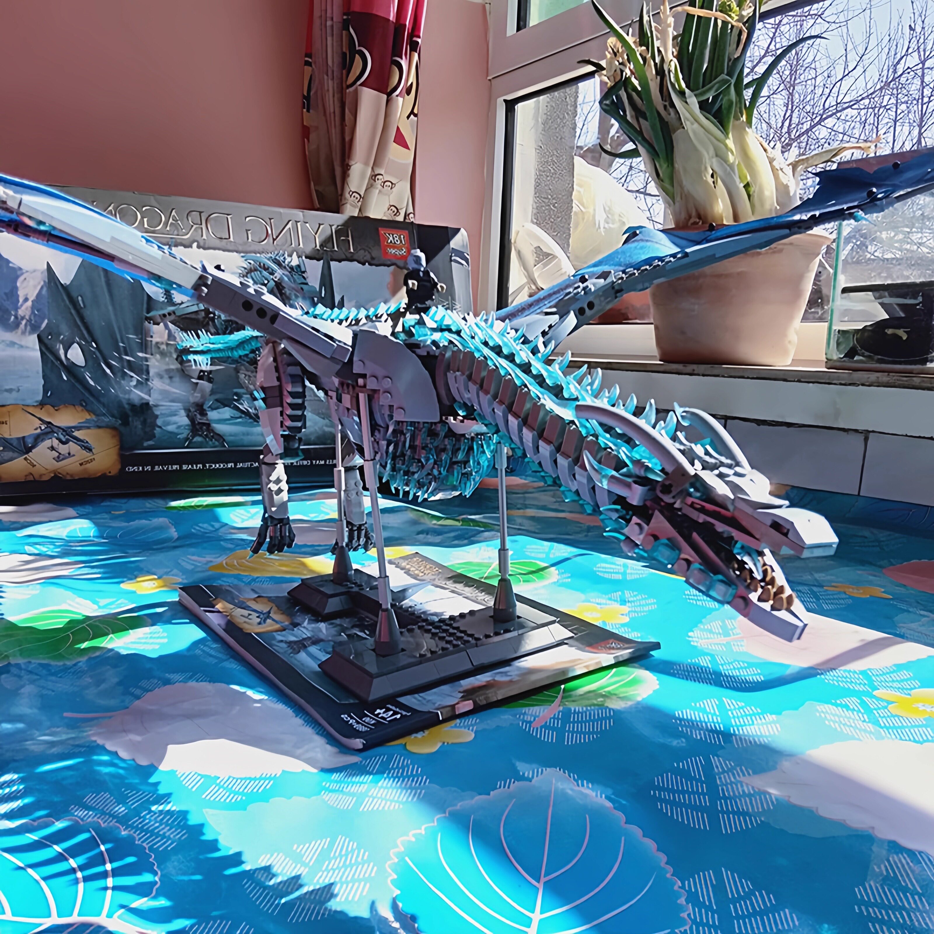 Le Boy игрушка высокой сборки старше 6 лет Frost dragon модель Летающего дракона Строительные блоки Головоломка сложный подарок