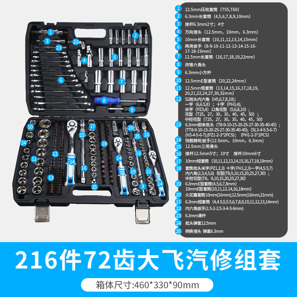 Набор инструментов для ремонта автомобилей Shangjiang socket Xiaofei гаечный ключ с храповым механизмом Многофункциональный набор инструментов для ремонта автомобилей Автострахование