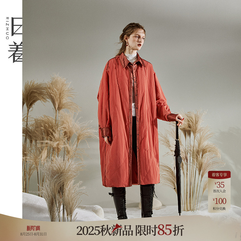 Новая длинная куртка с хлопковой подкладкой Xueli в японском стиле, новинка 2025 года, зимняя высококачественная куртка с хлопковой подкладкой и воротником рубашки для женщин