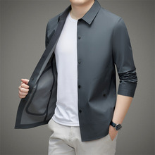 Brand same style without logo 2023 spring men's trench coat clip