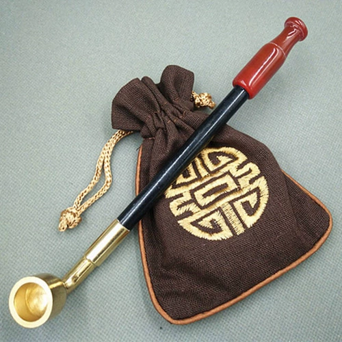 Старомодная медная агатовая курительная трубка ручной работы, мужской мундштук