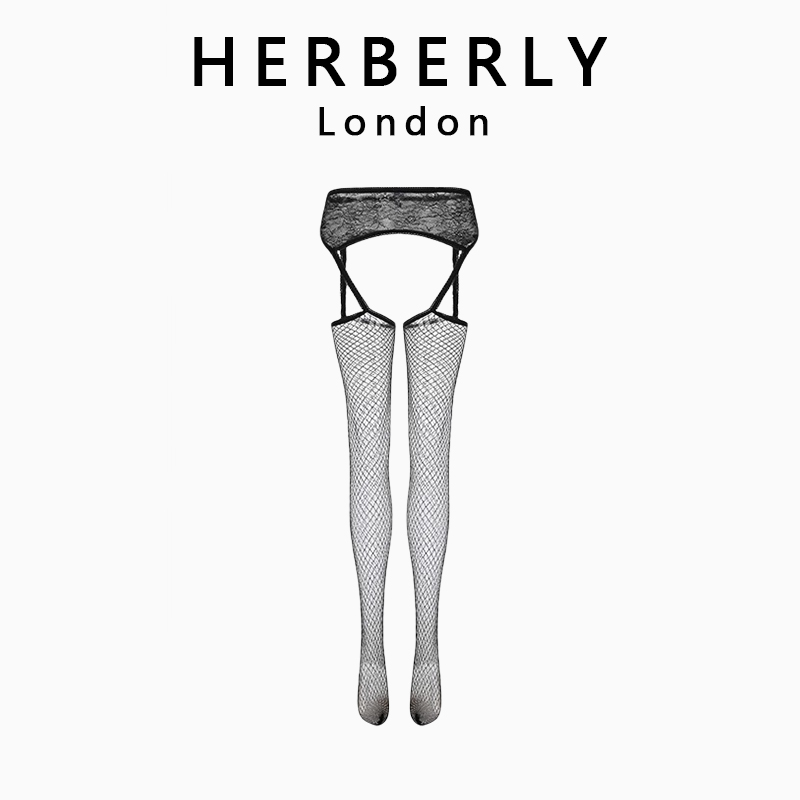 Колготки British HERBERLY, красивые ножки, эластичные носки в сеточку, полая поперечная перевязь, цельные чулки, мелкая сеточка