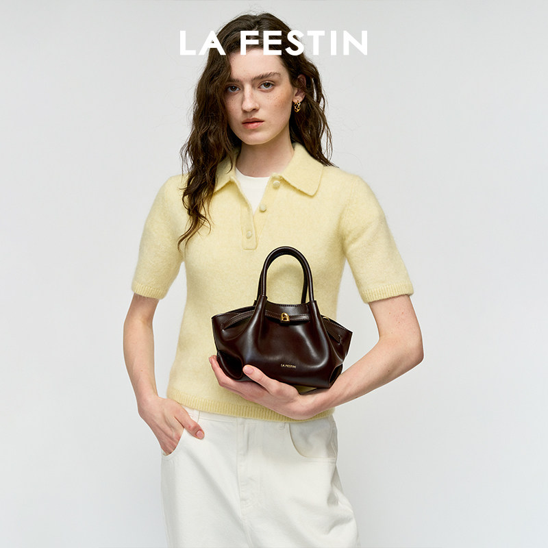 Замшевая сумка Lafestine lazy bag 2025, новая сумка, летняя кожаная сумка-мессенджер для поездок на работу, женская сумка-клецка, сумочка