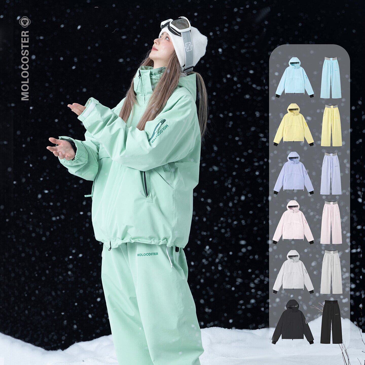 Molocoster West Ape 25 новый мужской и женский одноместный и двухместный лыжный костюм из резины высокого давления объемом 3 литра, водонепроницаемый теплый лыжный костюм, брючный костюм