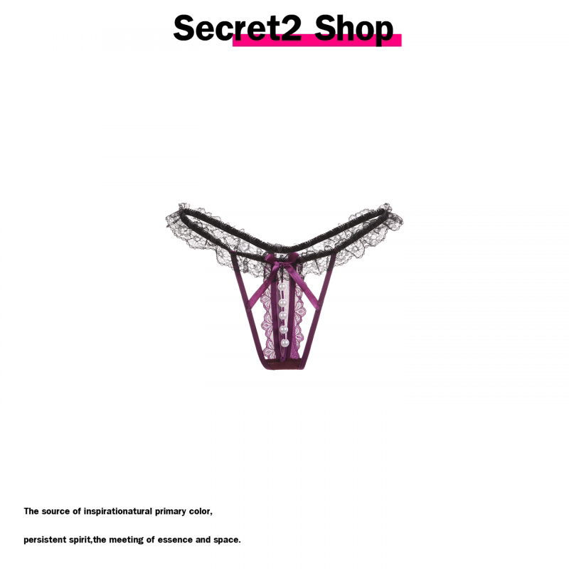 Secret2 Shop sexy temptation крючок с сексуальным кружевным бантом и жемчугом женские трусики без открытой промежности
