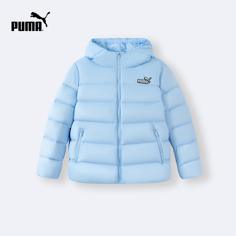 Детская одежда PUMA Пума, новинка зимы 2026, детский пуховик с капюшоном, легкий, теплый и удобный