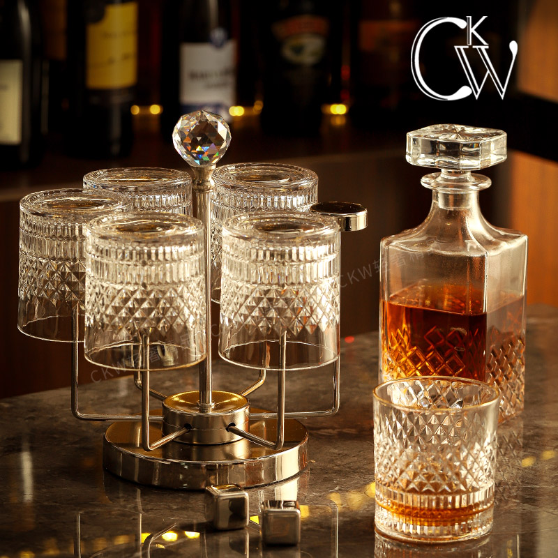 Набор бокалов для виски CKW light luxury crystal glass, западный бокал для вина, высококачественный пивной бокал, высококачественный бытовой подстаканник