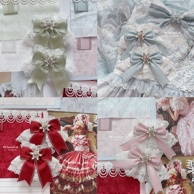 taobao agent 【芝士猫手作】新品！圣诞g小物雪花蕾丝华丽lolita配饰小物手袖