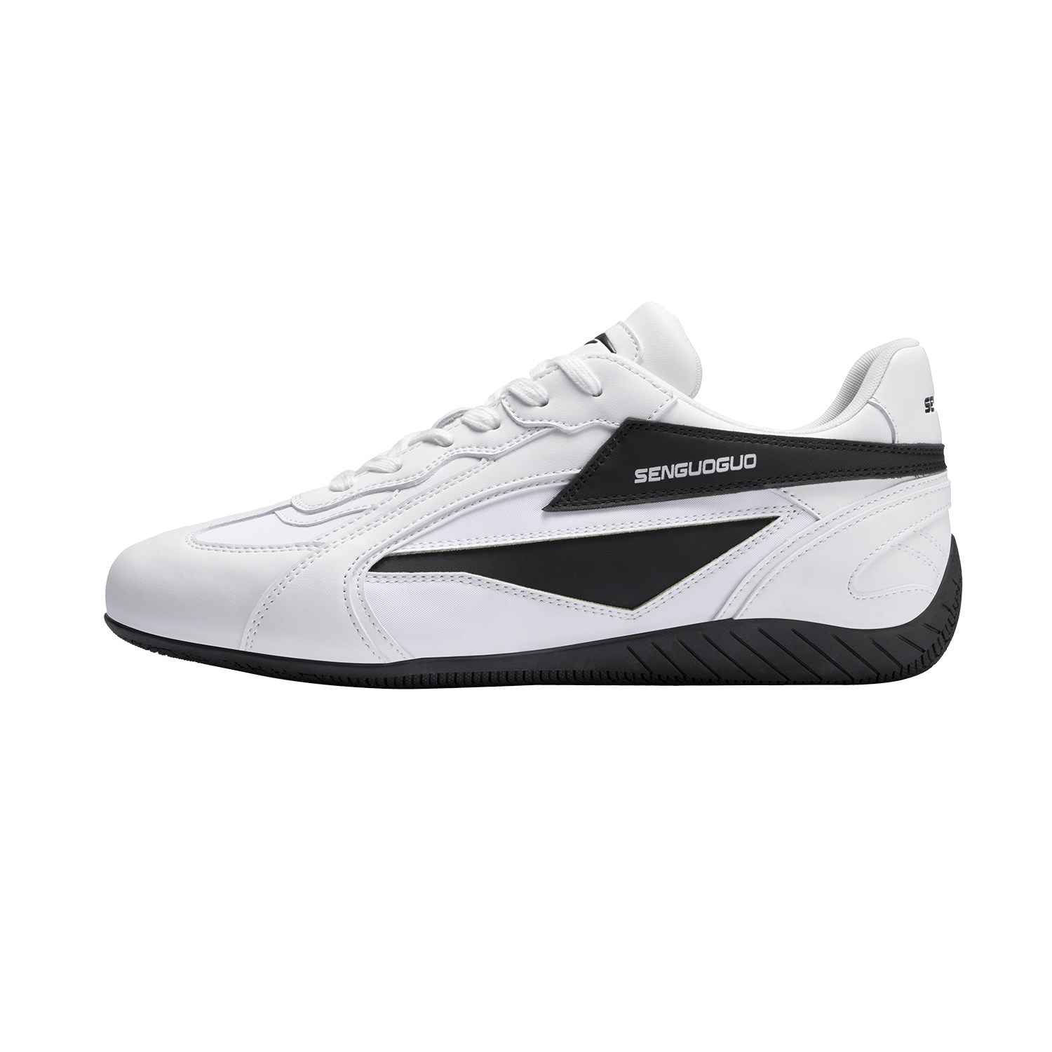Sen Guoguo racing shoes/классические немецкие кроссовки на тонкой подошве для мужчин и женщин, коллекция 2025 года, весенние универсальные белые туфли на толстой подошве с увеличенным размером